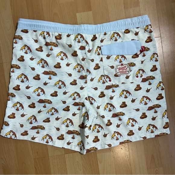 Magellan Shiner Bock Novelty Print Swim Outdoor Shorts XL - Picture 2 of 12
